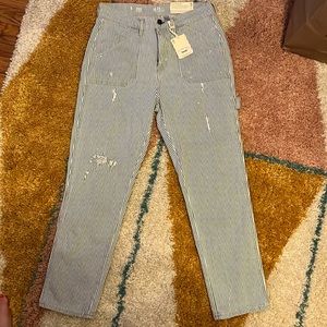 NWT a.n.a pinstripe carpenter jeans